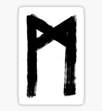 Anglo-Saxon Futhorc mann man m Sticker
