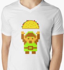 Camiseta de cuello en V Enlace y taco