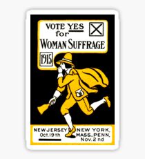 1915 Vote Yes on Womans Suffrage Sticker