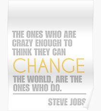 Change the world - Steve Jobs Poster