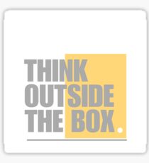 Think outside the box Sticker