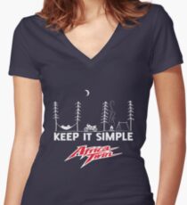 Africa Twin KISS Women's Fitted V-Neck T-Shirt