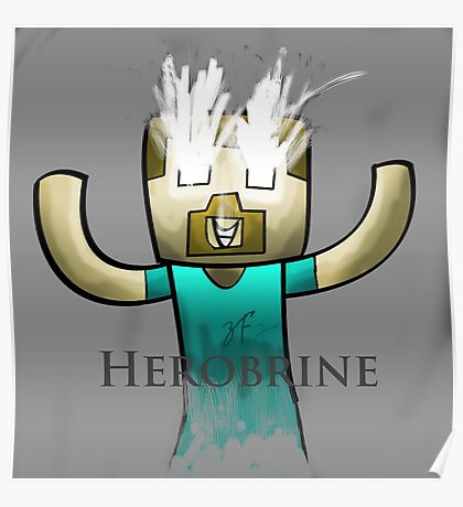minecraft poster herobrine