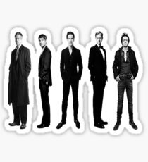 Sherlock cast in black and white Sticker