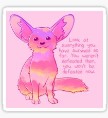 "You Won't Be Defeated Now" Fennec Fox Sticker