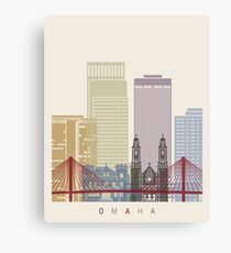 Omaha skyline poster Canvas Print