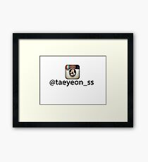 Taeyeon(taengstagram) Framed Print