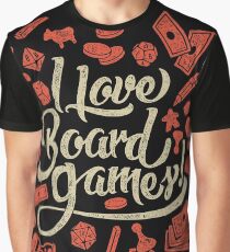 I Love Board Games Graphic T-Shirt