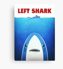 Left Shark Parody - Jaws - Funny Movie / Meme Humor Canvas Print