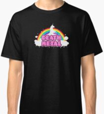 DEATH METAL! (Funny Unicorn / Rainbow Mosh Parody Design) Classic T-Shirt