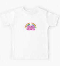 DEATH METAL! (Funny Unicorn / Rainbow Mosh Parody Design) Kids Tee