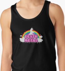 Camisetas de tirantes para hombre DEATH METAL! (Divertido unicornio / Rainbow Mosh Parodia Diseño)