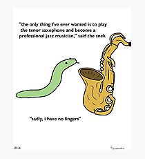 Tiny Sax - Tiny Snek Comics Photographic Print