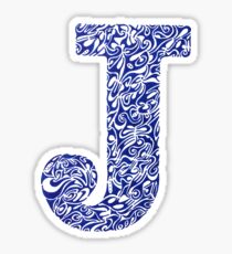 Margin J Letter Sticker