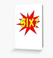 Superhero Kids Birthday Comic Style I'm Six! Greeting Card