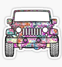 Floral Jeep Decal Sticker