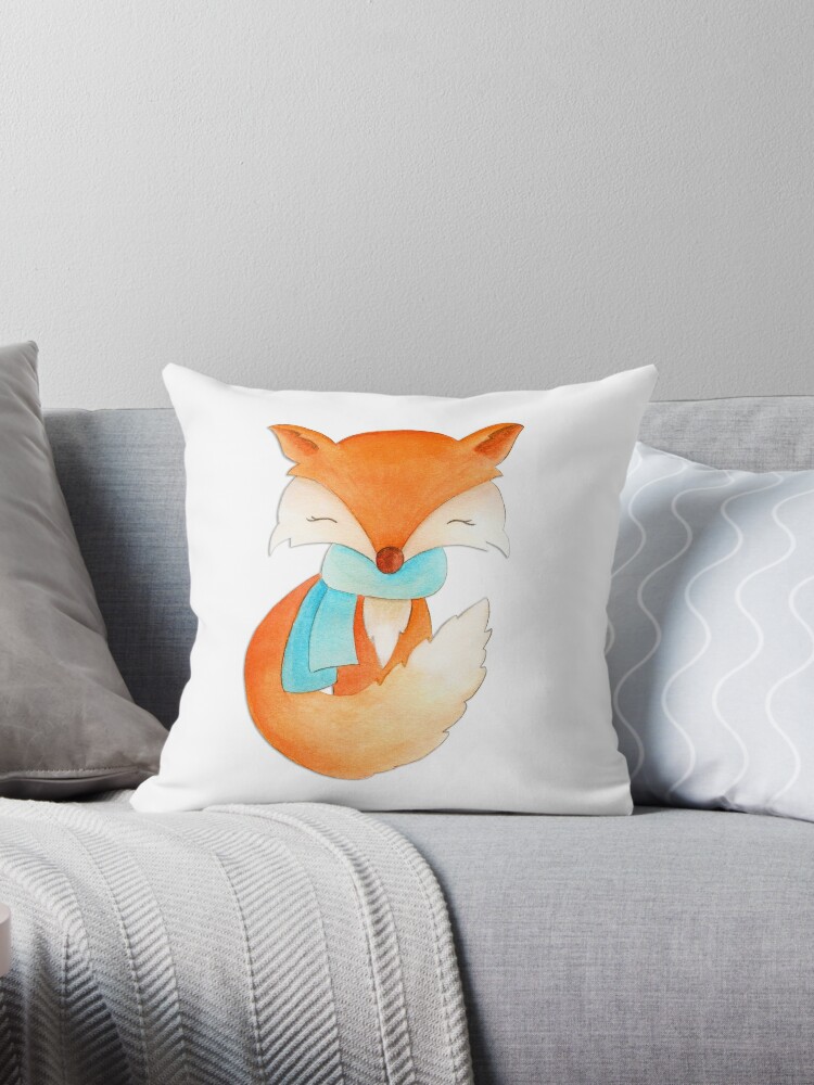 cute fox pillow