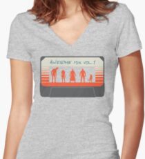 Awesome Mix Women's Fitted V-Neck T-Shirt