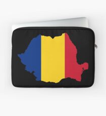 Romania Flag Map Laptop Sleeve