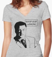 Good God Lemon Women's Fitted V-Neck T-Shirt