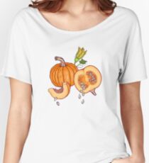 Pumpkin night life pattern Women's Relaxed Fit T-Shirt
