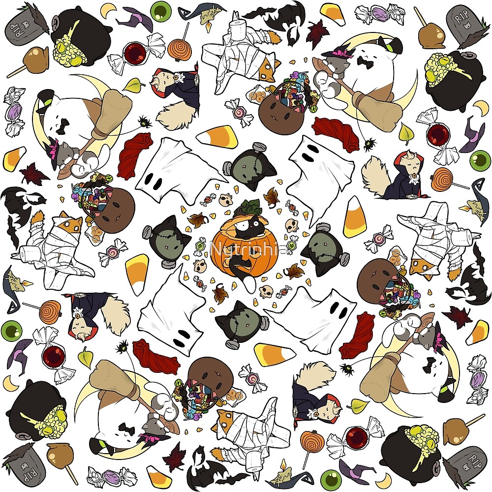 "Spoopy Kitten Halloween Full Color" by Nytrinhia | Redbubble