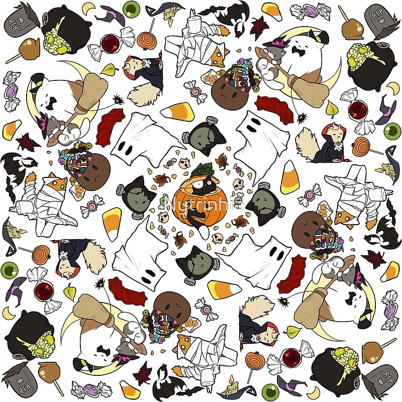 "Spoopy Kitten Halloween Full Color" by Nytrinhia Redbubble