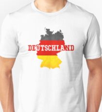Vintage Classic Deutschland Country With Germany Flag Unisex T-Shirt