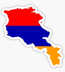 Armenia Flag Map Sticker