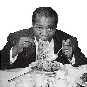 Louis Armstrong Eating Spaghetti Fitted T-Shirt fitted t shirts