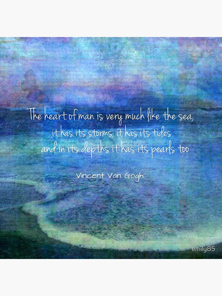 Vincent Van Gogh Sea Ocean Quote Canvas Print