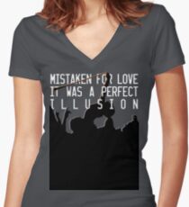Mistaken for Love // Perfect Illusion // Lady Gaga Women's Fitted V-Neck T-Shirt