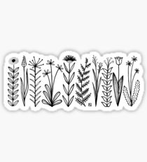 Blumenmuster scharz/weiß / flower pattern Sticker