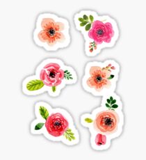 Kleine Blumen Glänzender Sticker