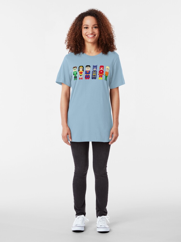Alternate view of 8-Bit Super Heroes 3: The Other Guys Slim Fit T-Shirt