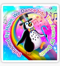Pegatina Nihilista LisaFrank - Pingüino