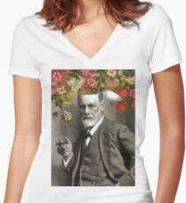 Camiseta entallada de cuello en V Freud