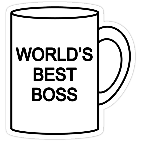worlds best boss the office stickers by elephantc123