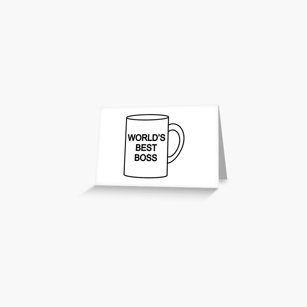 "World's Best Boss the office" Greeting Card by elephantc123 Redbubble