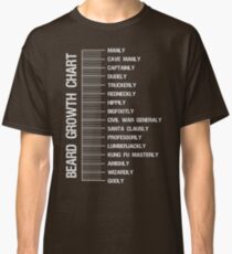 Beard growth length measurement chart Classic T-Shirt
