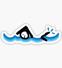 Schwimmer Strichmännchen Sticker