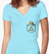Legend of Zelda - Pocket Link Women's Fitted V-Neck T-Shirt