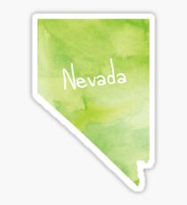 Green Watercolor Nevada Sticker