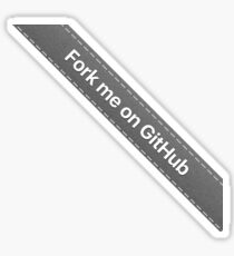 Fork me on Github Ribbon Gray Sticker
