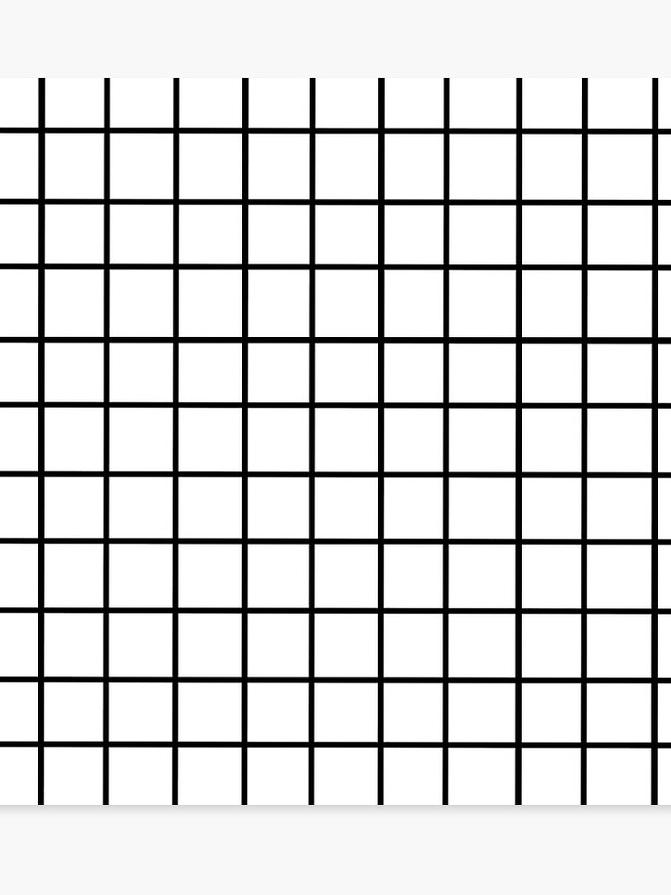 White Tumblr Grid Pattern Canvas Print