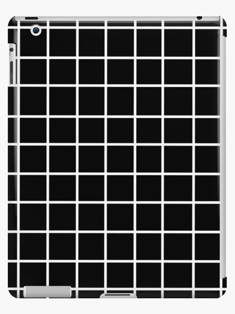 Black Tumblr Grid Pattern Ipad Caseskin By Snoopysneek