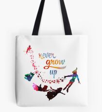 Never Grow Up Nebula Galaxy Tote Bag