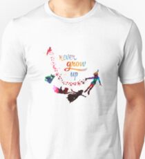 Never Grow Up Nebula Galaxy Unisex T-Shirt