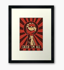 POKEMON PROPAGANDA: CATCH 'EM ALL Framed Print