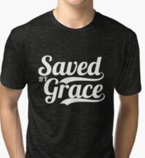 Saved By Grace - Christian Gifts Tri-blend T-Shirt